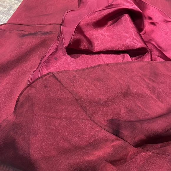 Belsoie Crimson Red skinny strap gown with small train - Picture 11 of 11